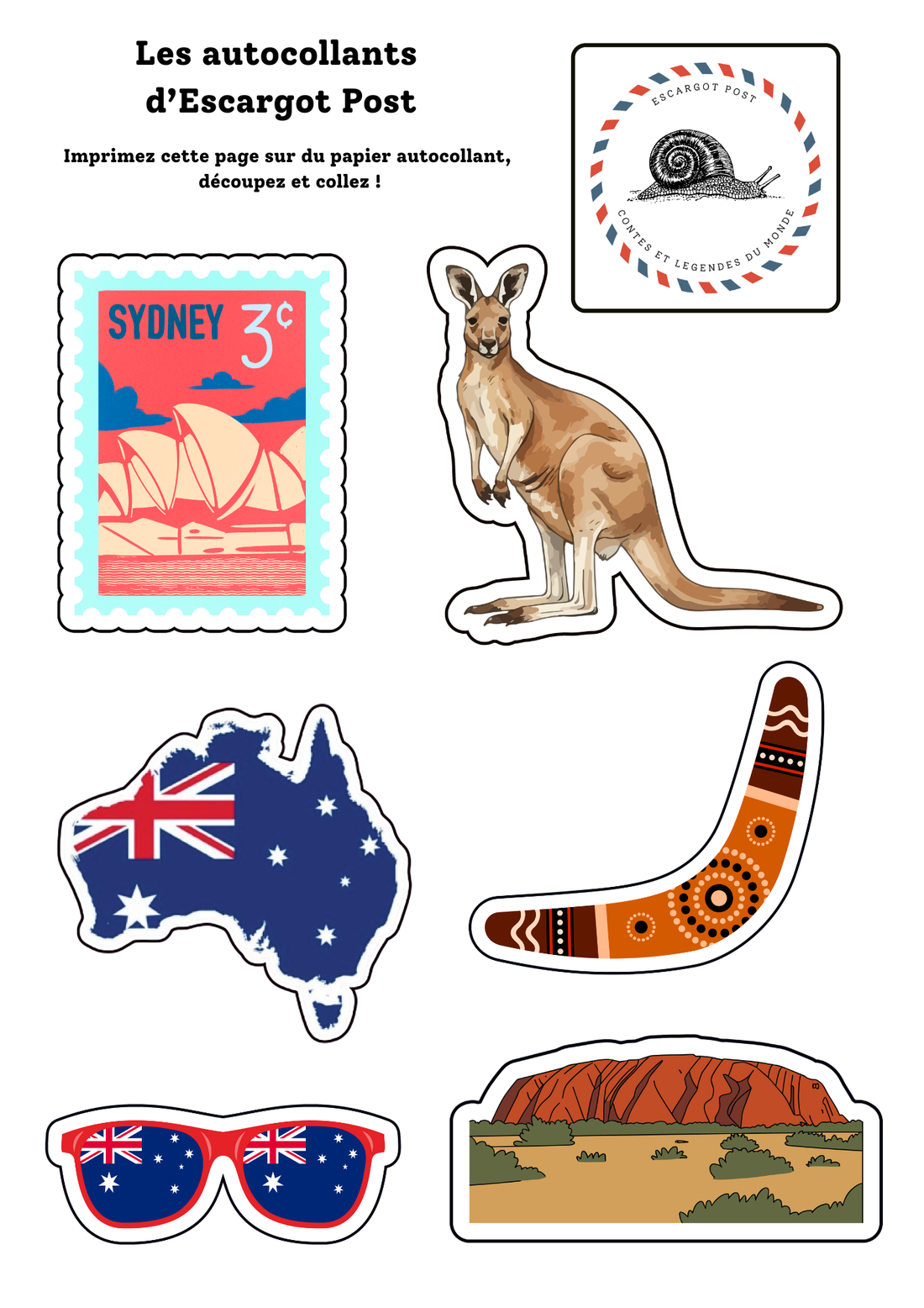 Autocollants Australie