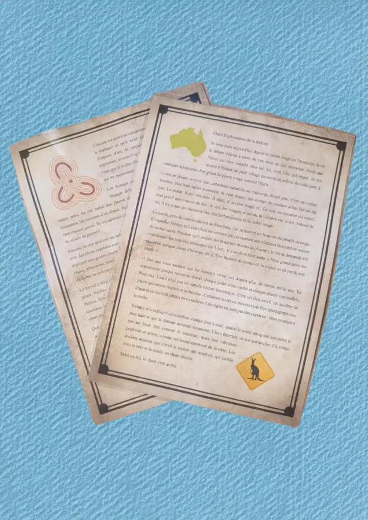 Une lettre : le contenu du courrier Escargot Post