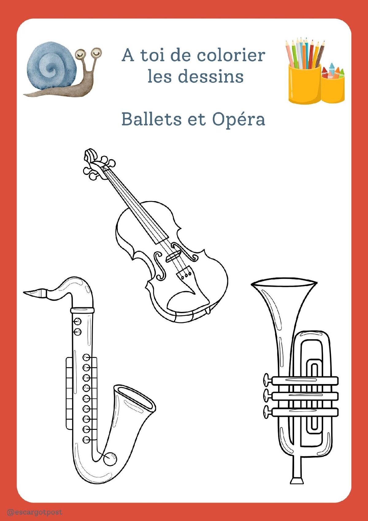 Coloriage Opéra et Ballet n°2