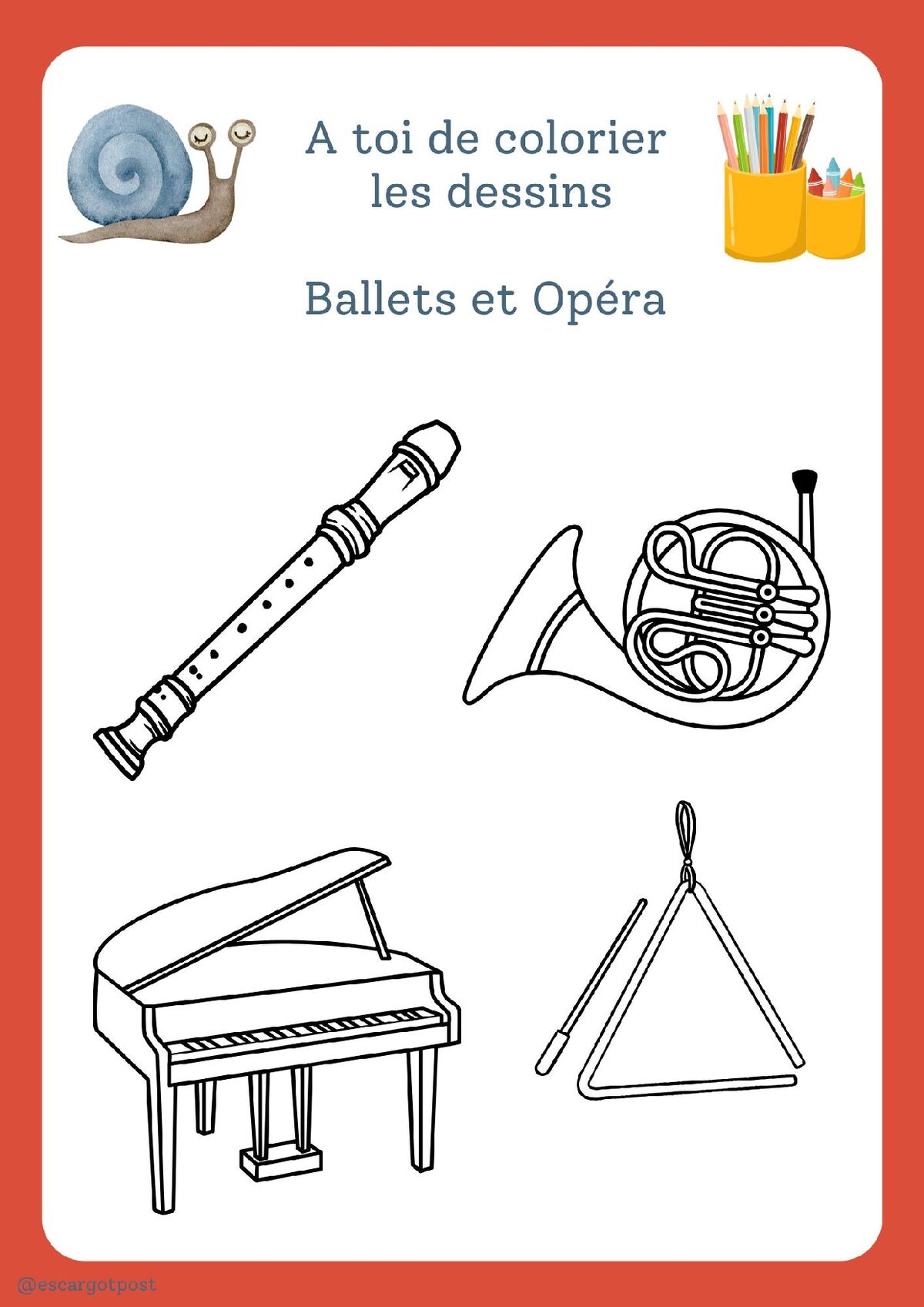 Coloriage Opéra et Ballet n°1