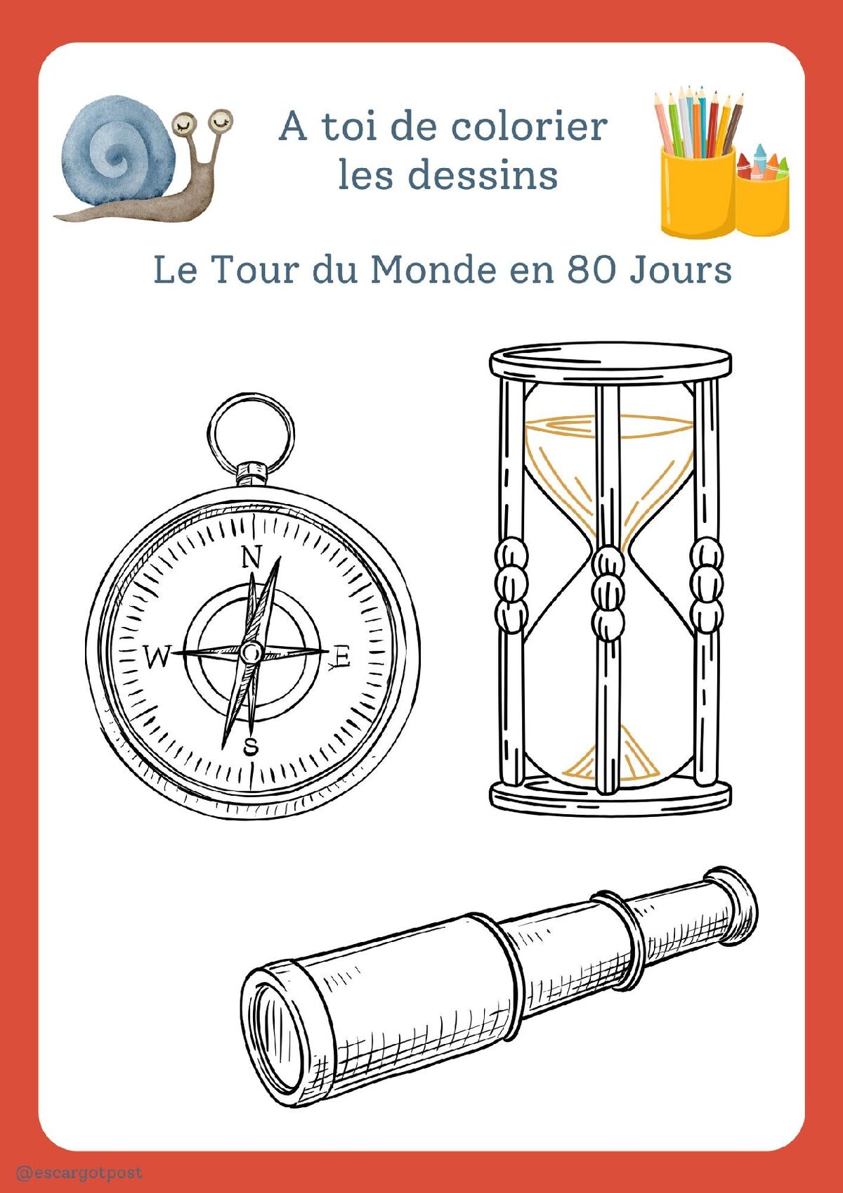 Coloriage Tour du monde n°1