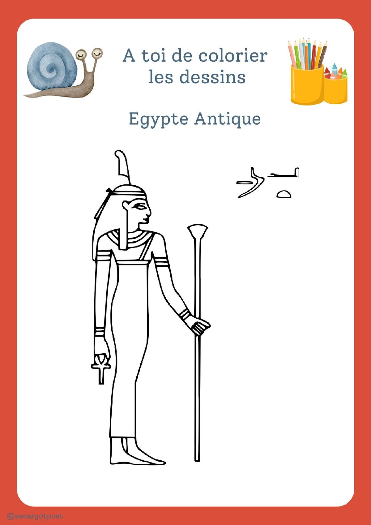 Coloriage Égypte antique n°3