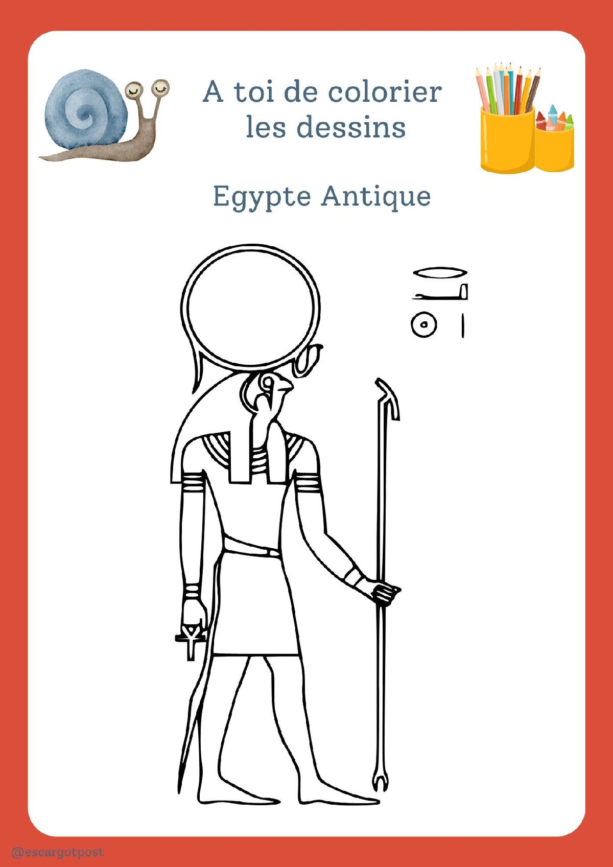 Coloriage Égypte antique n°2