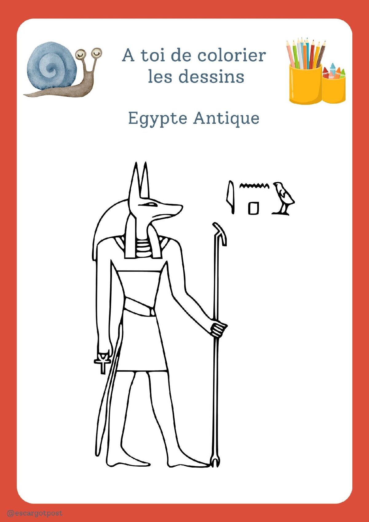 Coloriage Égypte antique n°1